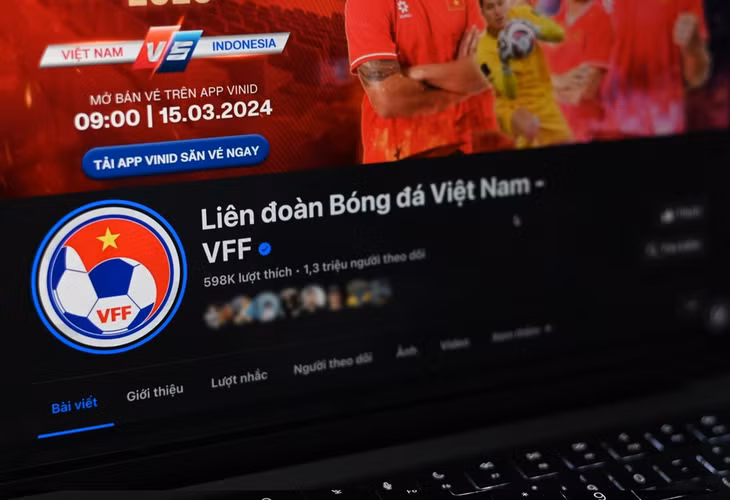 Fanpage VFF hiện có khoảng 1,3 triệu người theo dõi. Ảnh: Xuân Sang.