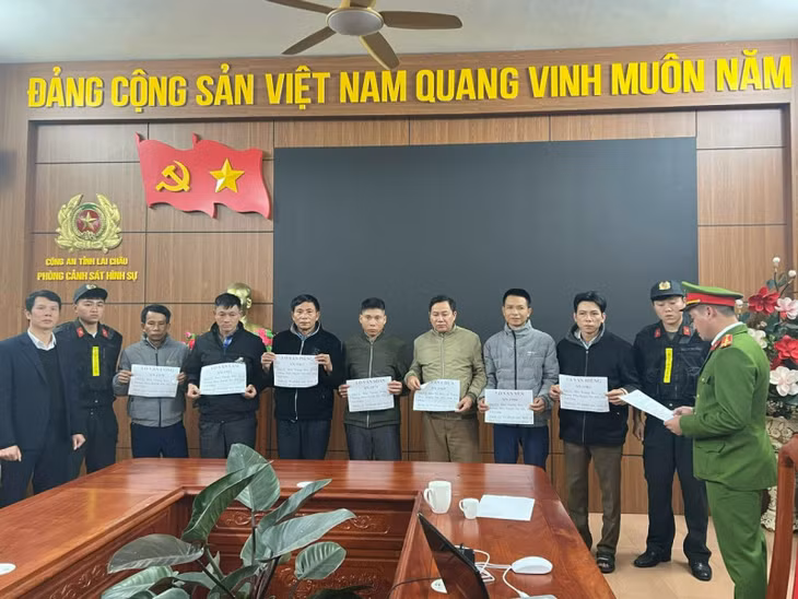 Các đối tượng vi phạm bị Công an tỉnh Lai Châu xử lý.