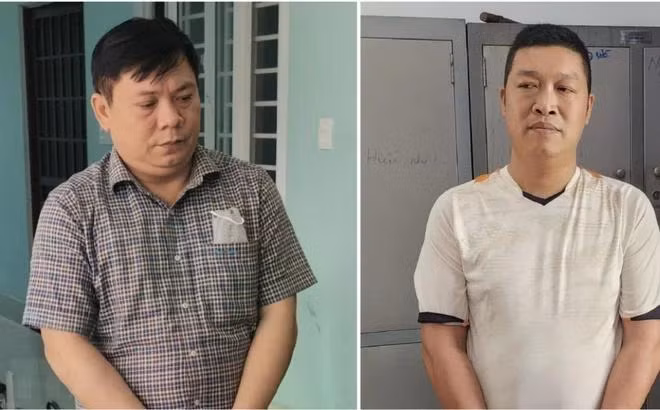 Bị can Bùi Ngọc Hà (trái) và Nguyễn Viết Thành. (Ảnh: TTXVN phát)