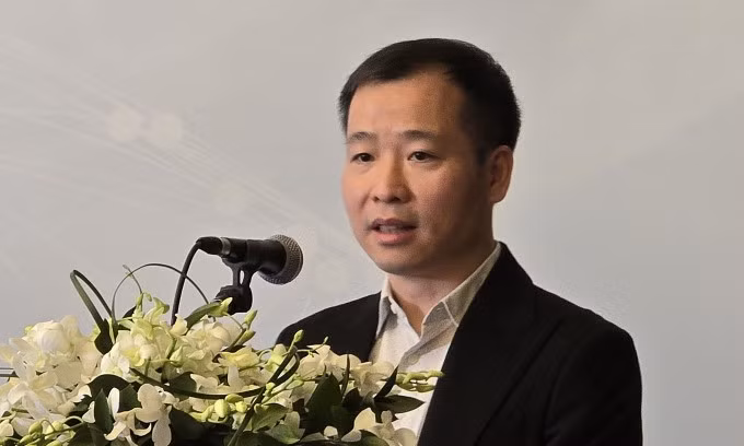 Ông Nguyễn Tiến Dũng, CEO Awing chia sẻ tại sự kiện. Ảnh: Lưu Quý