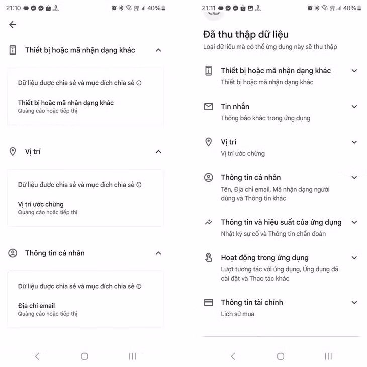 Người dùng cần cảnh giác với những ứng dụng đòi hỏi các quyền hạn truy cập vào smartphone trên mức cần thiết (Ảnh chụp màn hình).