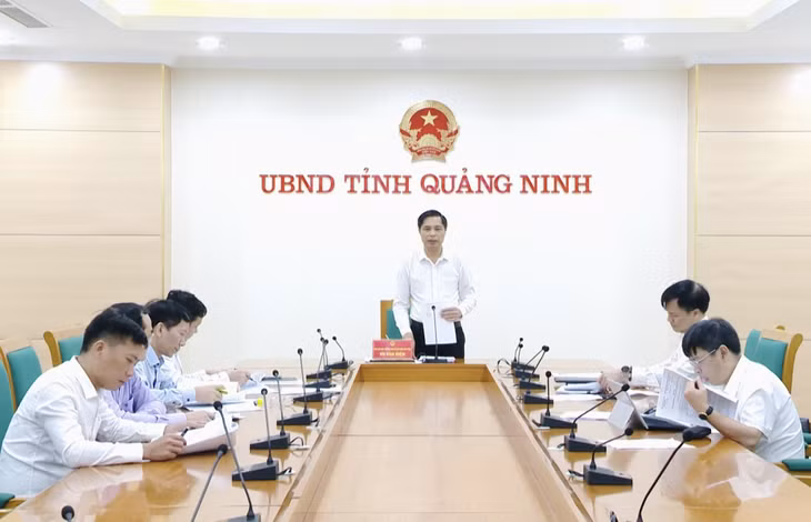Đồng chí Vũ Văn Diện, Phó Chủ tịch UBND tỉnh, phát biểu chỉ đạo tại cuộc họp.