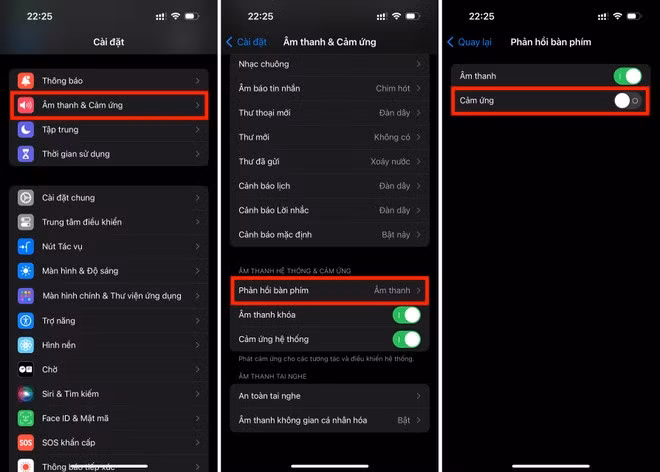 Cách tắt tính năng rung khi gõ phím trên iPhone.