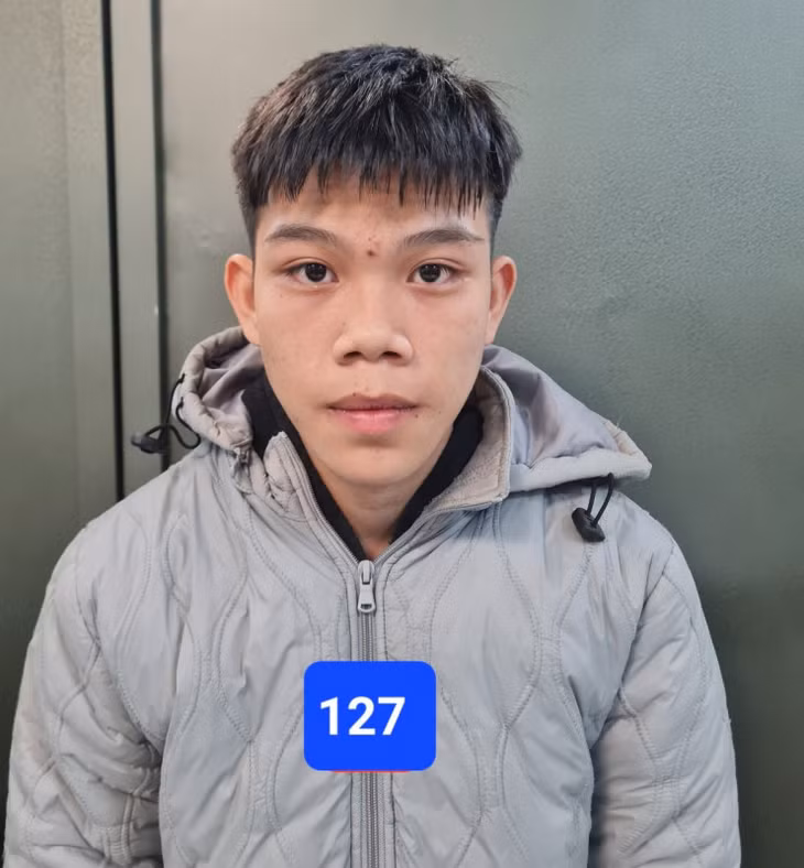 Đối tượng Nguyễn Mạnh Dũng tại cơ quan Công an.