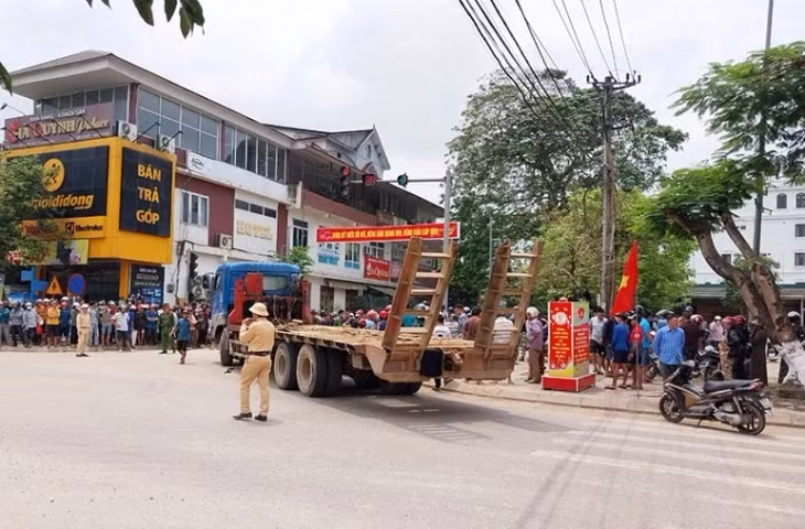 Hiện trường vụ tai nạn.