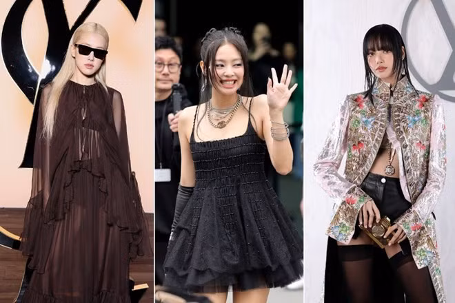Rosé, Jennie, Lisa (Blackpink) lọt Top sao mặc đẹp nhất Paris Fashion Week. Ảnh: X