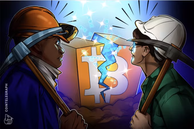 Minh họa thợ đào Bitcoin. Ảnh: Cointelegraph