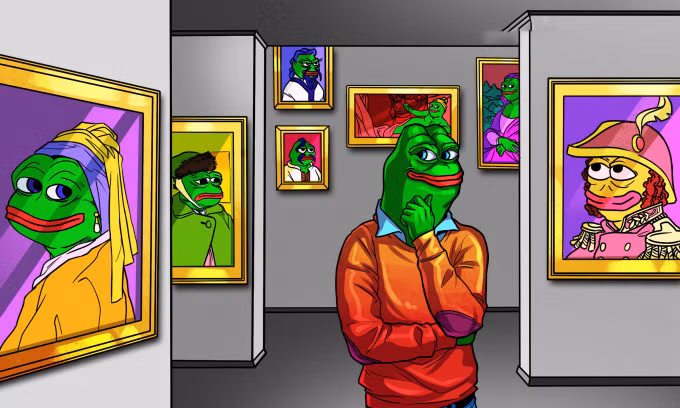 Pepe là token tạo nên cơn sốt meme coin mới nhất thời gian gần đây. Minh họa: CoinTelegraph