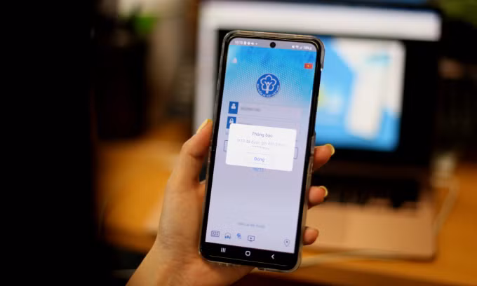 Người dùng lấy lại mật khẩu ứng dụng VssID bằng email. Ảnh: Khương Nha