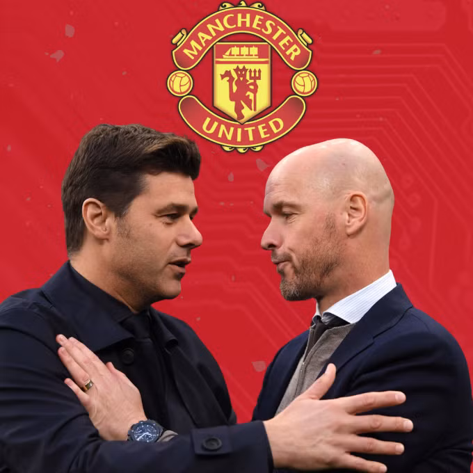 Pochettino và Ten Hag là hai ứng viên được ban lãnh đạo Man Utd chấm vào chung kết vòng tuyển chọn nhà cầm quân mới. Ảnh: Manchester Evening News