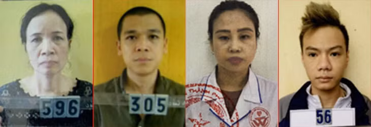 Từ trái qua: Đỗ Thị Lưu, Nguyễn Anh Vũ, Nguyễn Thị Minh Huệ và Bùi Chí Hải.