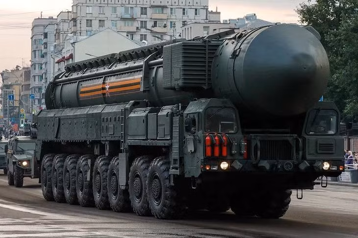 Tên lửa đạn đạo liên lục địa RS-24 Yars của Nga. Ảnh: TASS