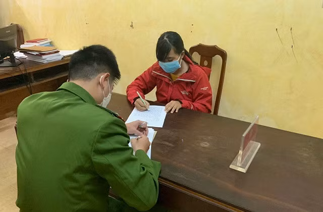 Lê thị Hà Giang khai báo tại cơ quan Công an