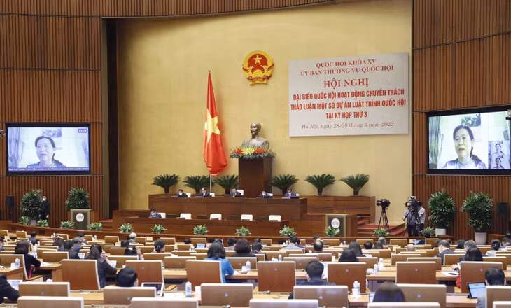 Quang cảnh Hội nghị đại biểu Quốc hội hoạt động chuyên trách. Ảnh: Doãn Tấn/TTXVN