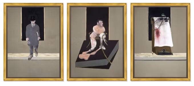 "Triptych 1986-1987" kích thước 198 x 147,5cm. Ảnh: Christie's