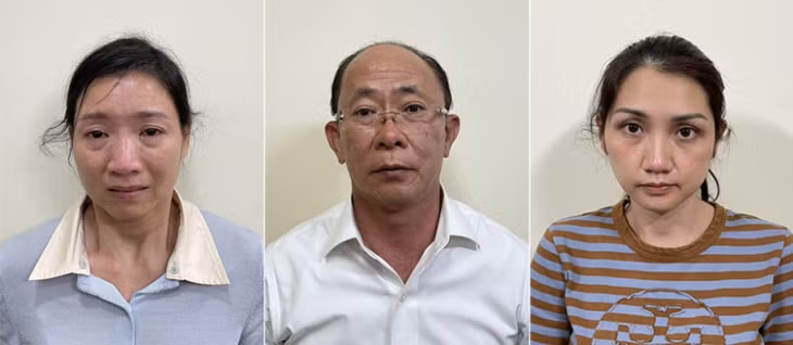 Các bị can Ý, Cường, Anh (ảnh do Công an cung cấp).