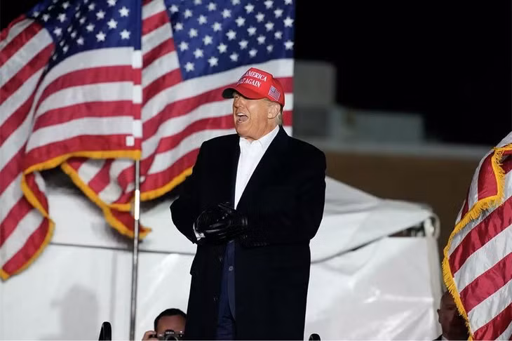 Cựu Tổng thống Mỹ Donald Trump trong một cuộc mít tinh ở Nam Carolina ngày 12/3. Ảnh: AP