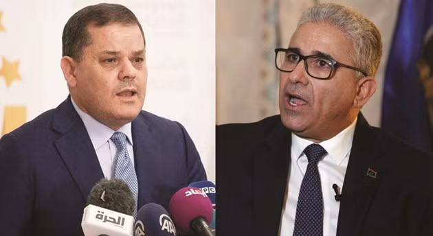 Thủ tướng lâm thời Abdulhamid al-Dbeibah (trái) và tân Thủ tướng Fathi Bashagha được Quốc hội Libya chỉ định. (Nguồn: Archyde)