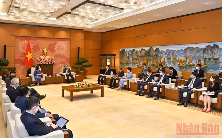 Quang cảnh buổi tiếp. (Ảnh: Duy Linh)