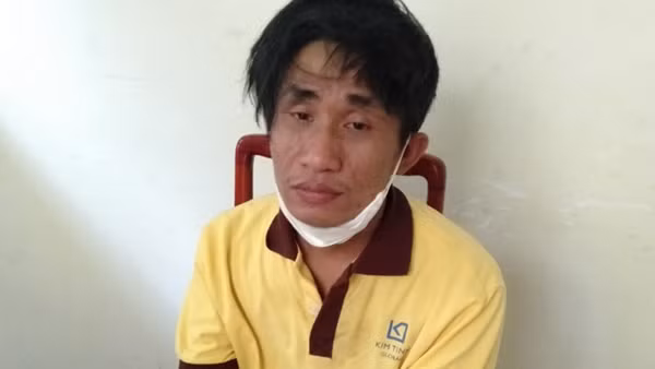 Đối tượng Lưu Minh Tú tại cơ quan Công an.