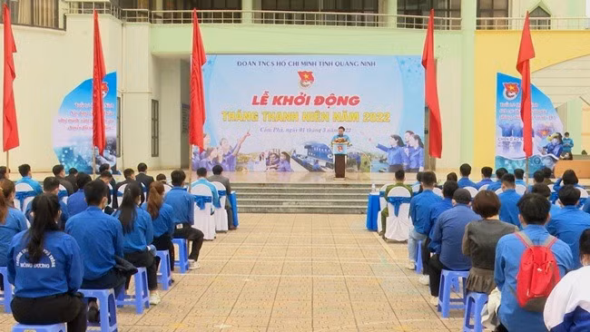 Tỉnh Đoàn tổ chức Lễ Khởi động Tháng thanh niên 2022 tại TP Cẩm Phả.