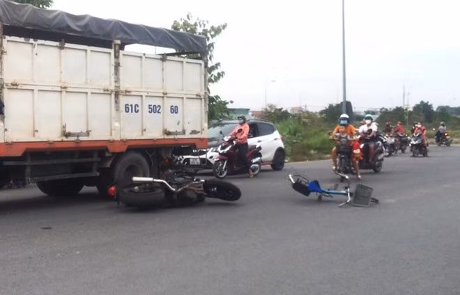 Hiện trường vụ tai nạn. Ảnh: Người dân cung cấp