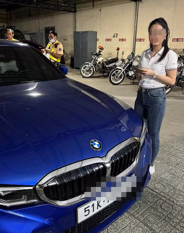 D.M. khi đến làm việc tại cơ quan công an
