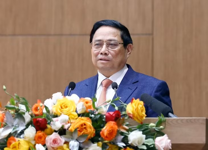 Thủ tướng Phạm Minh Chính phát biểu chỉ đạo. (Ảnh: Phạm Kiên/TTXVN)