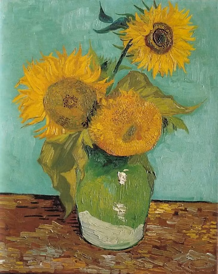 Van Gogh bắt đầu vẽ hoa được cắm bình khi chuyển tới sống ở Arles