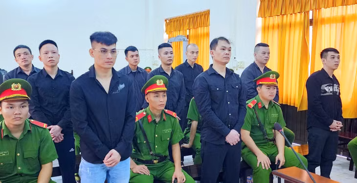 Các bị cáo tại tòa.