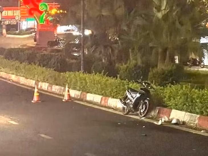 Hiện trường vụ tai nạn khiến cả 2 cô trò bị chấn thương sọ não