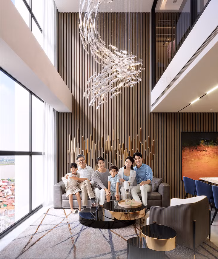 Căn hộ 3-3,5PN thiết kế 2 tầng đáp ứng vừa vặn nhu cầu của gia đình đa thế hệ thời thượng