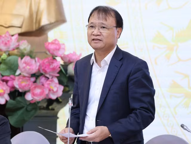 Thứ trưởng Bộ Công Thương Đỗ Thắng Hải thông tin về những vấn đề liên quan đến biểu giá điện 5 bậc - Ảnh: VGP/Nhật Bắc