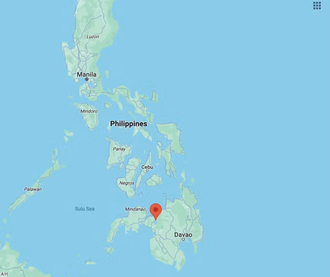 Vị trí thành phố Marawi, tỉnh Lanao del Sur, Philippines. Đồ họa: Google Maps