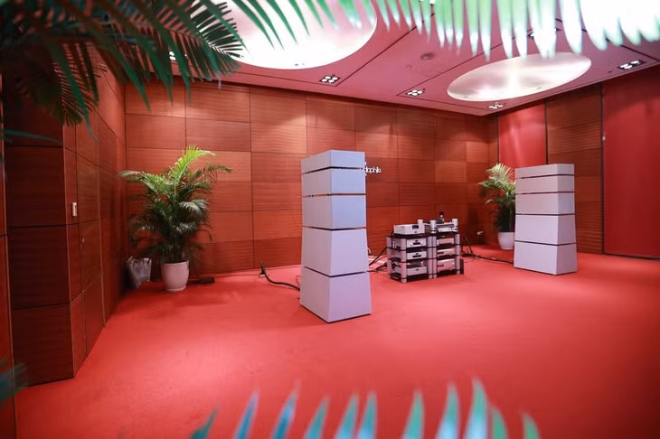 GAIA là siêu loa đầu bảng flagship mới của Goldmund, một trong những kiểu loa active hiếm hoi trong phân khúc loa ultra high-end, trị giá gần 20 tỉ đồng. Ảnh: Hải Nguyễn