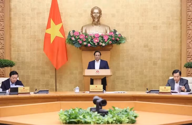 Thủ tướng Phạm Minh Chính chủ trì phiên họp. (Ảnh: Dương Giang/TTXVN)