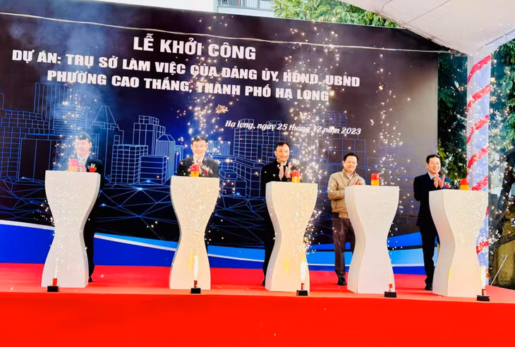 Lễ khởi công xây dựng công trình trụ sở làm việc của Đảng ủy, HĐND, UBND phường Cao Thắng.