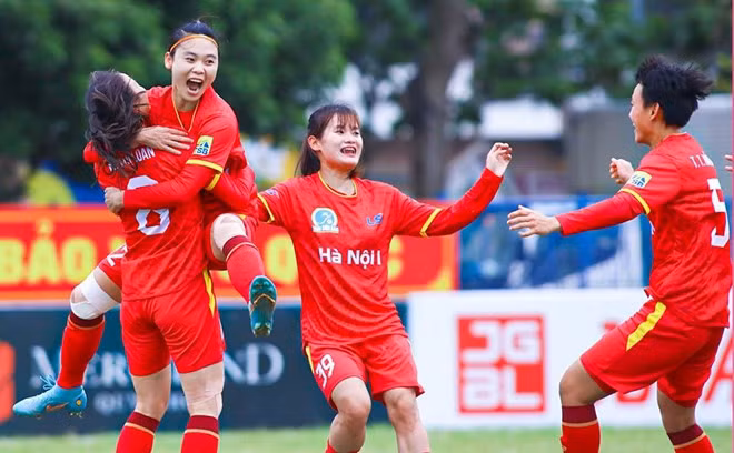 Hà Nội I thắng 3-1 trước Thái Nguyên T&amp;T. Ảnh: VFF
