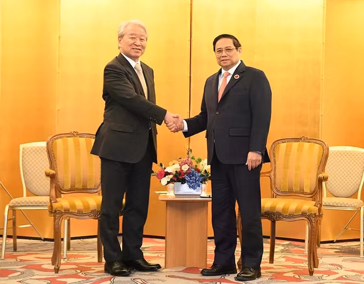 Thủ tướng Phạm Minh Chính tiếp Chủ tịch Cơ quan Hợp tác quốc tế Nhật Bản Tanaka Akihiko.