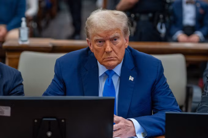 Cựu tổng thống Mỹ Donald Trump tại phiên tòa ở New York ngày 6/11. Ảnh: AFP