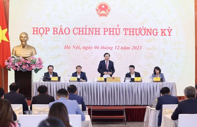 Họp báo Chính phủ thường kỳ tháng 11/2023 - Ảnh: VGP/Nhật Bắc