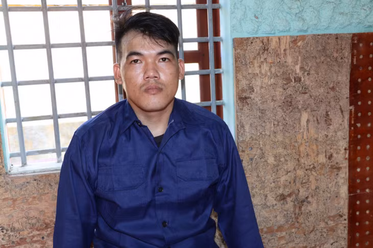 Âu Thiên Vũ tại cơ quan Công an.
