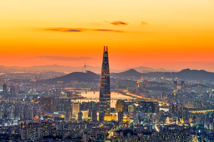 Trung tâm Seoul, Hàn Quốc.