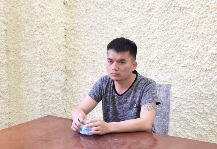 Hà Văn Tỵ tại cơ quan Công an.