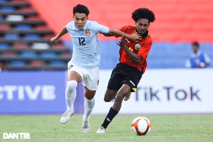 U22 Myanmar có trận đấu vất vả trước Timor Leste (Ảnh: Khoa Nguyễn).