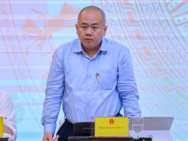 Thứ trưởng Bộ Kế hoạch và đầu tư Đỗ Thành Trung chia sẻ về giải pháp vực dậy tăng trưởng của một số địa phương - Ảnh: VGP/Nhật Bắc