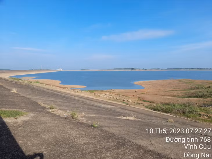 Hình ảnh chụp hồ Trị An ngày 10-5-2023.