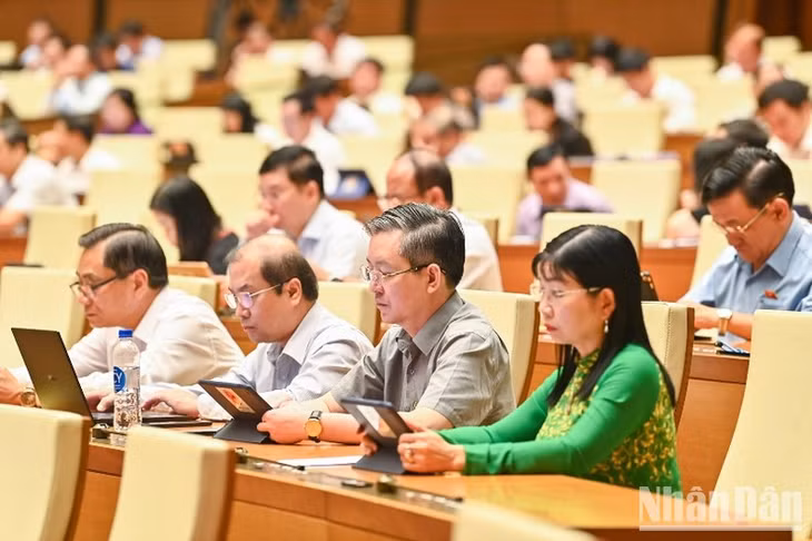 Các đại biểu Quốc hội tại phiên họp sáng 26/5. (Ảnh: DUY LINH)