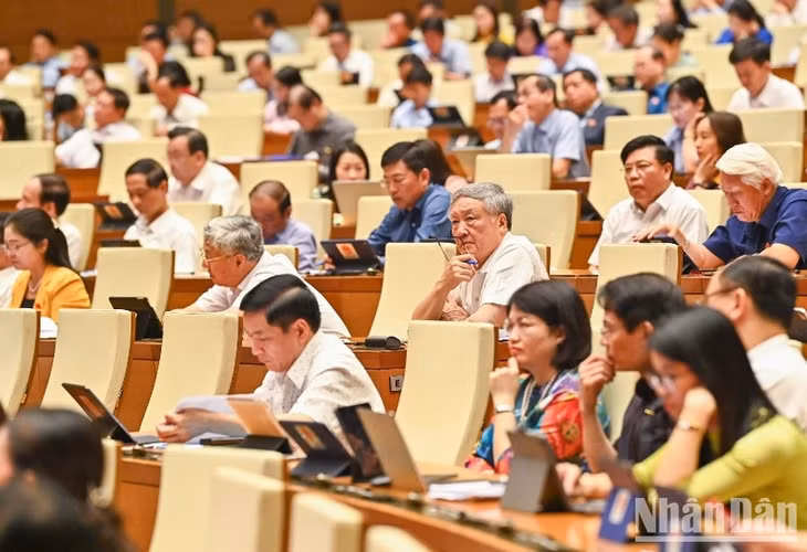 Các đại biểu Quốc hội dự phiên họp sáng 26/5. (Ảnh: DUY LINH)