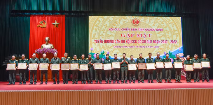 Hội CCB tỉnh tổ chức tuyên dương cán bộ hội CCB cơ sở có thành tích tiêu biểu trong giai đoạn 2017-2022.